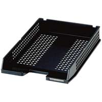 ジョイント部分がロックされるので、そのまま持ち上げての移動もOK・デスクトレー・ロングセラー・色：黒・外形寸法：幅244×奥行341×高さ60mm・内形寸法：幅229×奥行333×高さ53mm