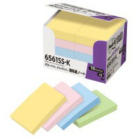 強粘着製品だから、つきにくい所にもしっかり貼れて安心！段ボールに、パソコンに、クリアホルダーに、パーテーションに。・ふせん・種別：パステル・入数：90枚×10パッド・サイズ：縦75×横50mm・色：混色（イエロー×4、ピンク、ネプチューンブルー、アップルグリーン各2）
