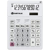 スマートバリュー 大型電卓 ホワイト5台 K070J-5 / 電卓 / 831092(2)