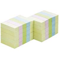 エコノミータイプの大容量ふせん！！・ふせん・入数：100枚×50パッド・寸法：縦50×横15mm・色：混色（イエロー×20、ピンク・グリーン・ブルー各10）・JOINTEXオリジナル・SMARTVALUEスマートバリュー・