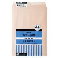 使い分けや色別分類が自在のソフトカラー封筒。・規格：角2・入数：50枚・坪量：100g／・貼り合せ：サイド・色：ピンク・テープ無・
