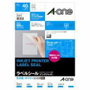 エーワン IJ光沢紙ラベル 28693 A4/ハガキ4面 10枚 / インクジェット用ラベル用紙 / 940461