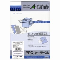 エーワン PPCラベル 28196 A4/ノーカット 100枚 / コピー用ラベル紙 / 940844 エーワン PPCラベル 28196 A4/ノーカット 100枚 / コピー用ラベル紙 / 940844