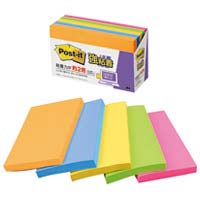 スリーエムジャパン Post-it 655-5SSAN 強粘着 75mm×127mm蛍光 / のりつきメモ / 328156