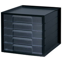 アイリスオーヤマ レターケース5段 LCJ-5M ブラック / レターケース / 706360