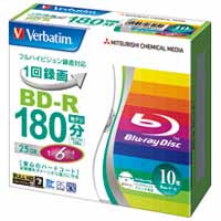 三菱ケミカルメディア 録画用BD-R 10枚 VBR130RP10V1 / オーディオ消耗品その他 / 726531