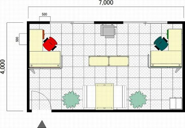 【送料無料】【smtb-TK】【クリエイティブ】SOHO家具パッケージ・28平米（2人用） オレンジと緑のシェアオフィス【YDKG-tk】【fsp2124】【fs2gm】【RCP】【fs3gm】