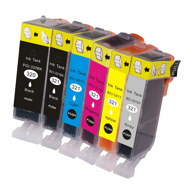 BCI-321+320/6mp　6色セット　プリンターインク 互換インク インクカートリッジ CANON（キャノン） PIX..