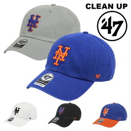 47 キャップ メッツ メンズ レディース クリーンナップ NEW YORK METS CLEAN UP CAP フォーティーセブン MENS LADIES 帽子 ブルー ホワイト ローキャップ メジャーリーグ MLB