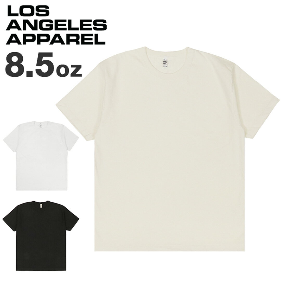 ロサンゼルスアパレル Tシャツ 半袖 メンズ ロスアパ 8.5oz 無地 ガーメントダイ Los Angeles Apparel ..