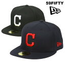 ニューエラ キャップ クリーブランド・インディアンス メンズ NewEra 59FIFTY MLB 帽子 NEWERA メジャーリーグ ベースボールキャップ