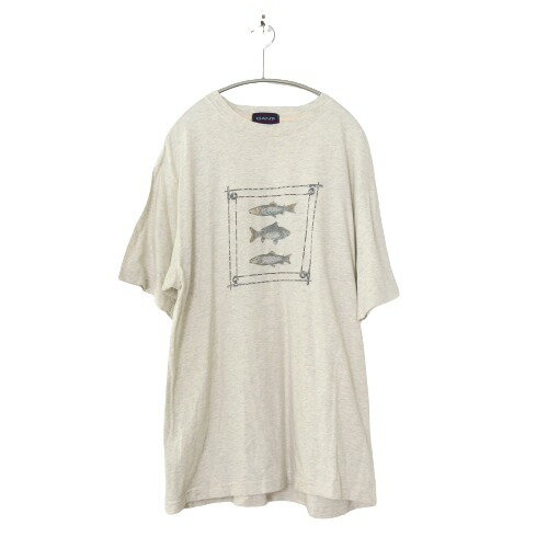 古着・vintage ふるぎ・ヴィンテージ GANT製 フィッシング メンズ Tシャツ カットソー 半袖 XL 中古B 古着