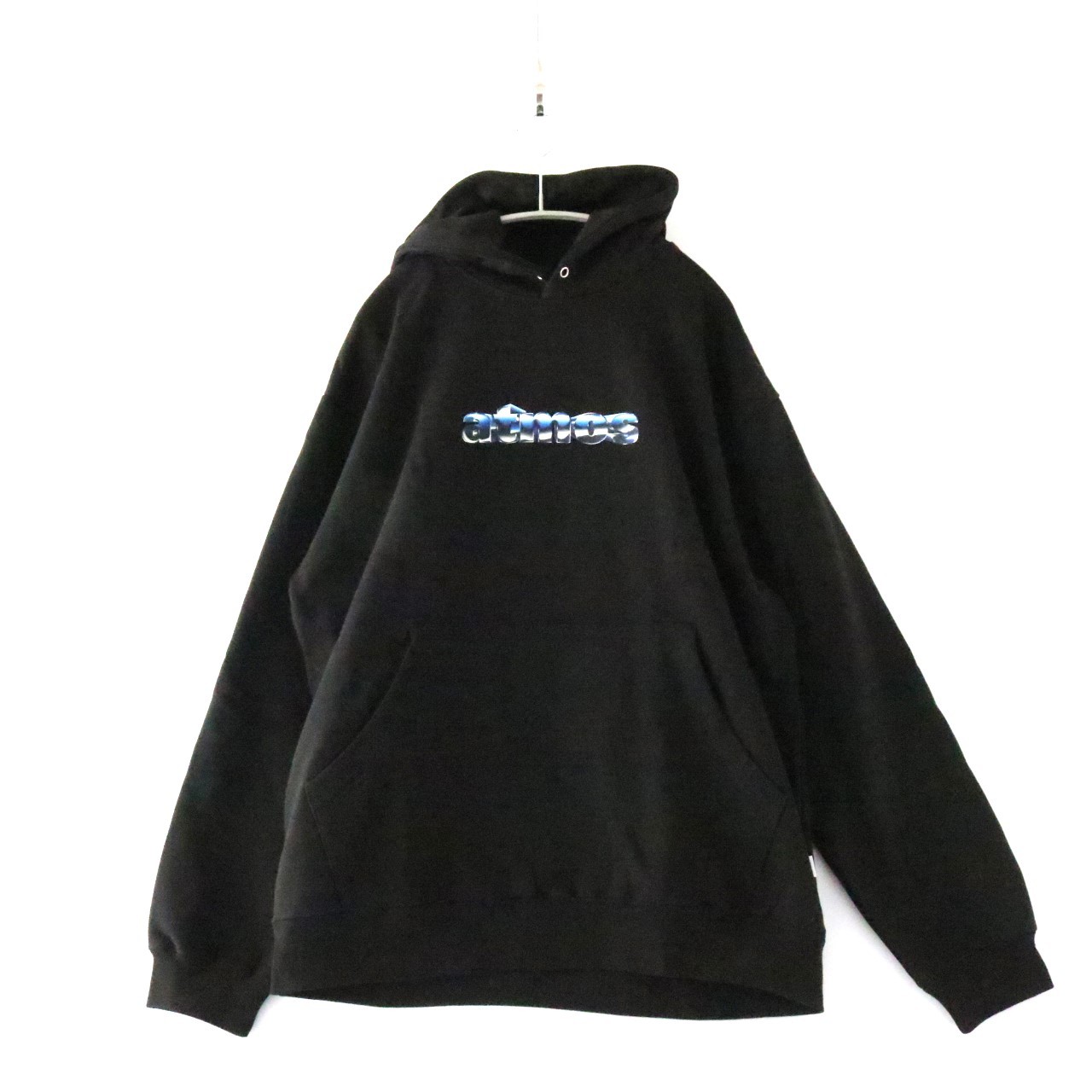 atmos アトモス L メンズ パーカー MA23H-SW064 FRONT LOGO Hooded Sweatshirt BLACK アトモス フロントロゴ フーデッド スウェットシャツ 新品 古着