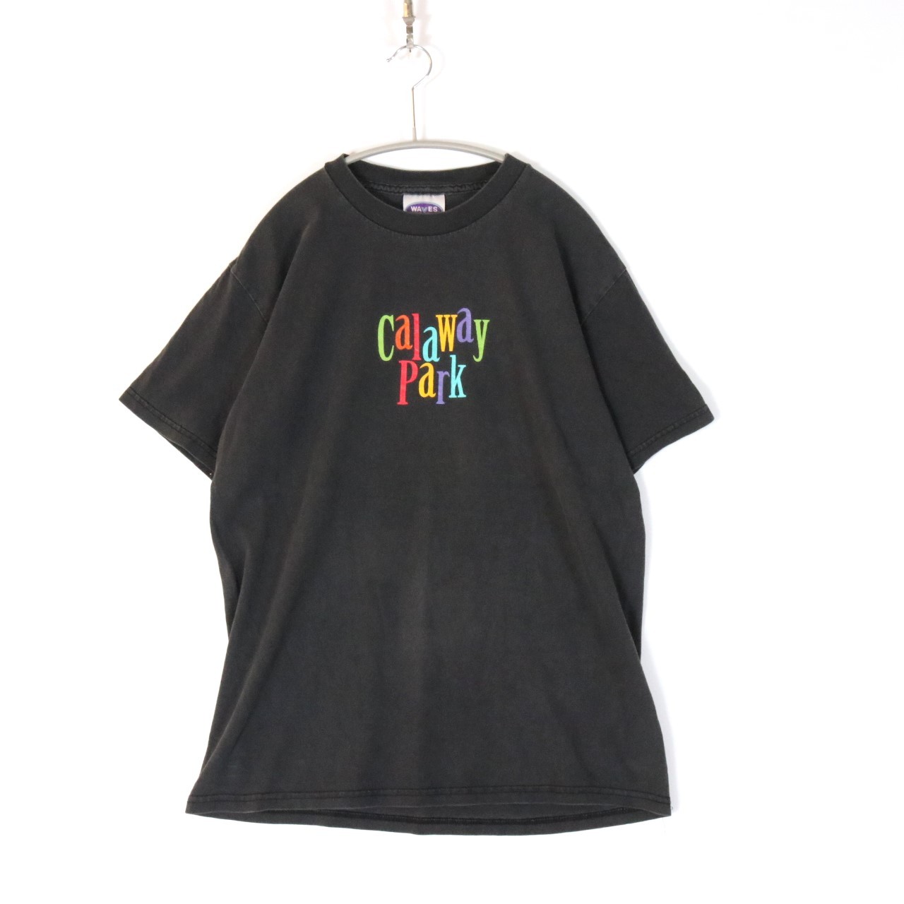 Rakuten - 【中古】90s後半～00s カナダ製 WAVES vintage M メンズ Tシャツ カットソー 半袖 Calaway Park 黒 コットン 中古C 古着