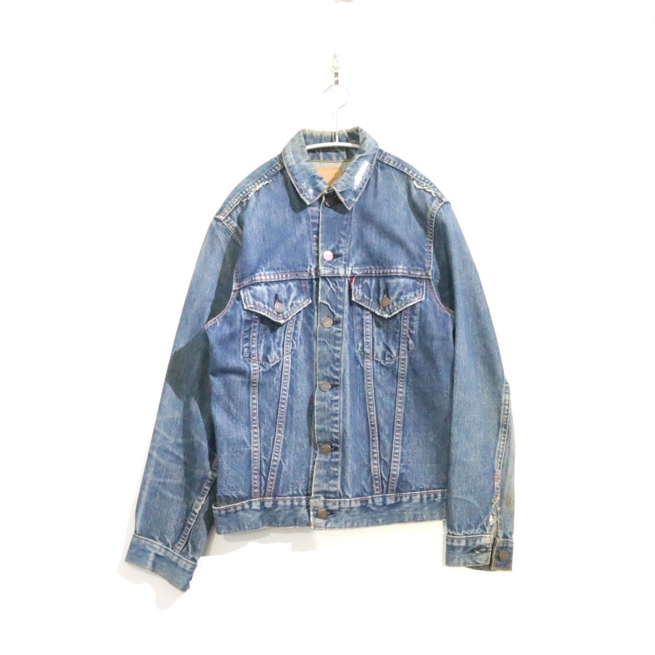 Rakuten - 【中古】60s 70s vintage Levi's リーバイス 36前後 S メンズ トラッカージャケット 70505 BIG-E ボタン裏526 不均等Vタブ 中古C 古着