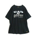 【中古】00s~ Harry Potter ハリーポッター XXL メンズ 半袖Tシャツ THE EXHIBITION 展示会 Hedwig ヘドウィグ 黒 中古B 古着