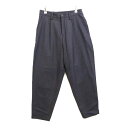 【中古】SHIPS シップス S メンズ スラックス 1タック ペンシルストライプ ワイドテーパードスラックス ウエスト背面ゴム 紺 中古A 古着