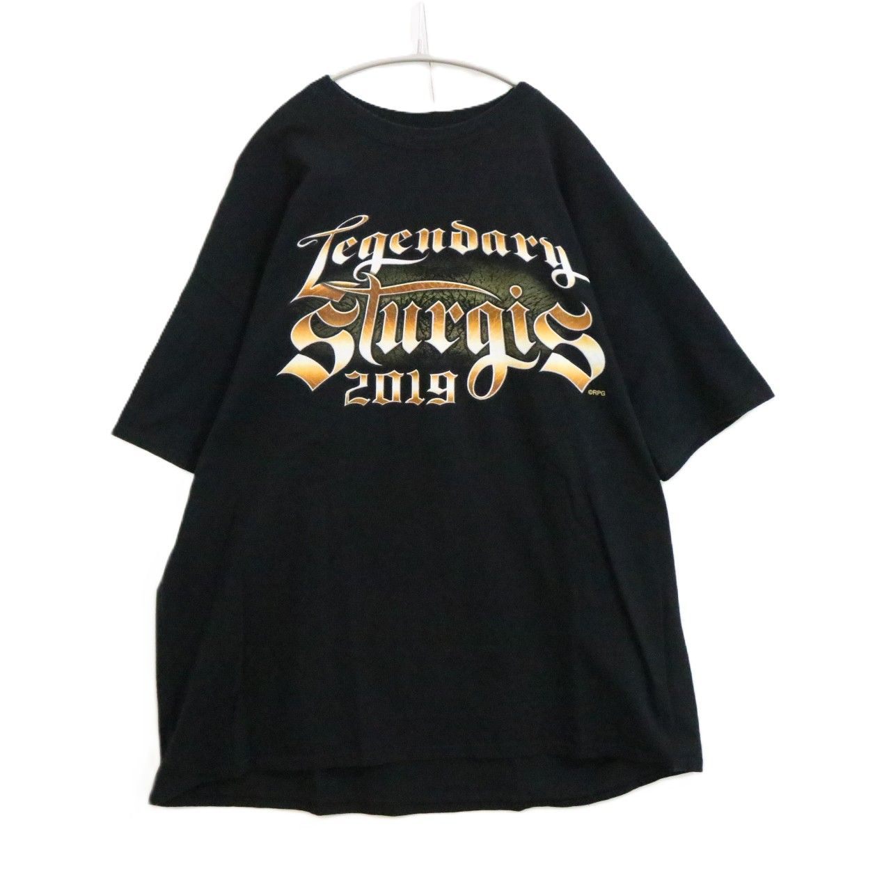 Rakuten - 【中古】GILDAN ギルダン XL位 メンズ 半袖Tシャツ Legendary Sturgis 2019 モーターサイクル バイカー 黒 中古B 古着