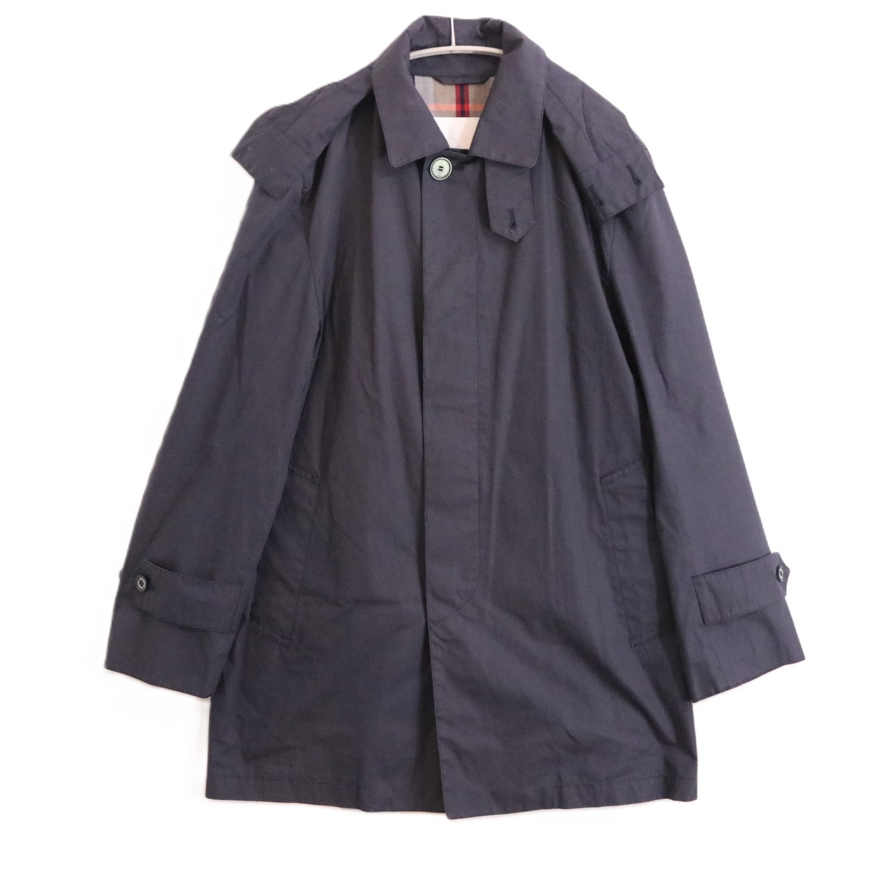Rakuten - 【中古】MACKINTOSH PHILOSOPHY マッキントッシュフィロソフィー 38 M メンズ ステンカラーコート フード取り外し可 通勤 H1C23-114-29 紺 中古B 古着