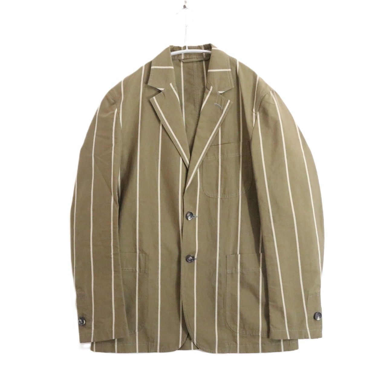 Rakuten - 【中古】CARUSO カルーゾ 46 M メンズ テーラードジャケット シャツジャケット ELBA エルバ アンコン MB01S37 カーキ 中古A 古着
