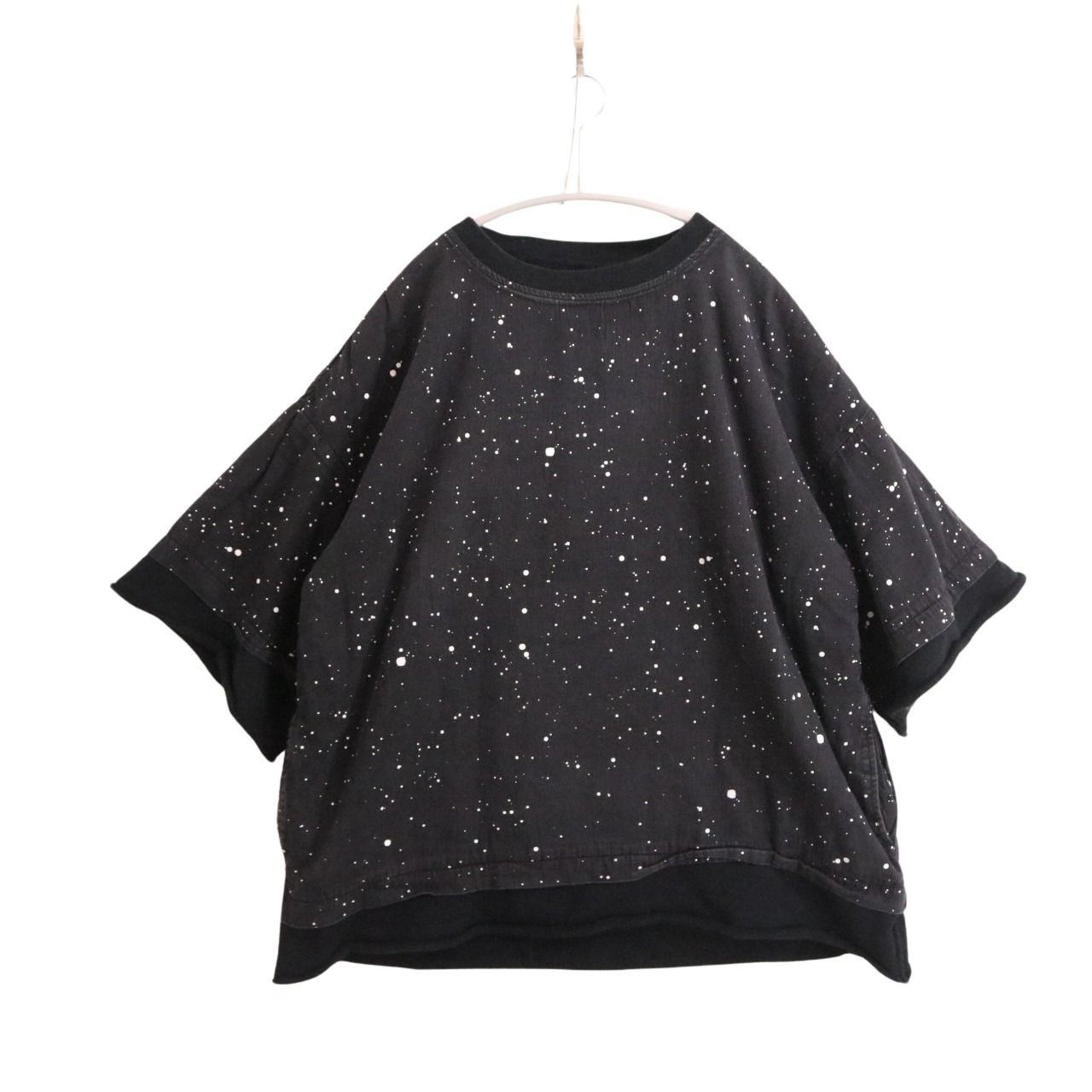 Rakuten - 【中古】MINEDENIM マインデニム 1 メンズ 半袖スウェット Paint S/S Sweatshirt 1809-4002-97-012 黒 中古A 古着