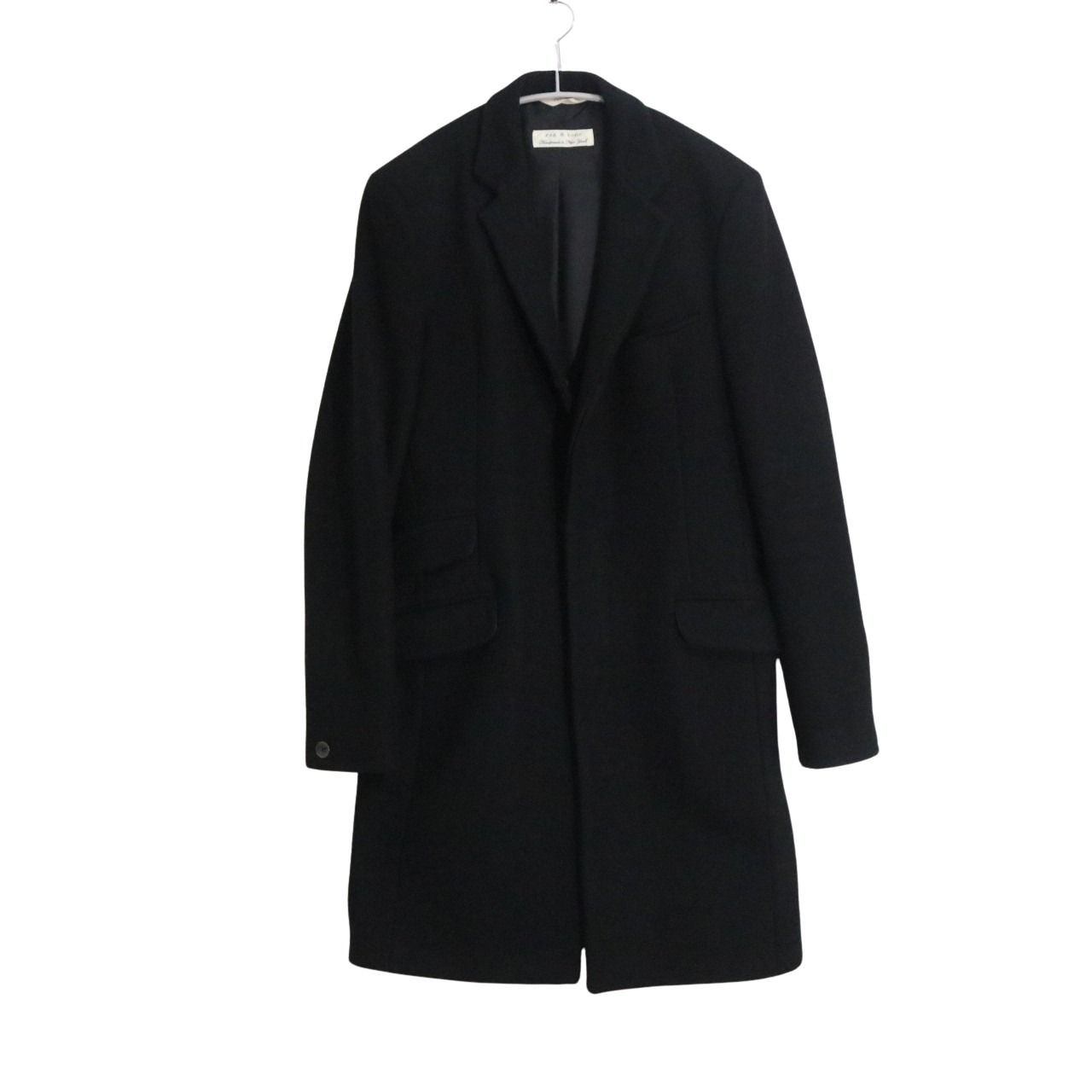 【中古】rag & bone ラグアンドボーン 36 メンズ チェスターコート USA製 メルトン生地 1164-399-0063 黒 中古A 古着