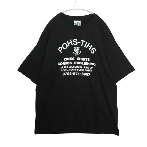 Rakuten - 【中古】POHS-TIHS ポスティス XL メンズ 半袖Tシャツ Shops Original T-Shirt 韓国 ソウル 黒 中古A 古着