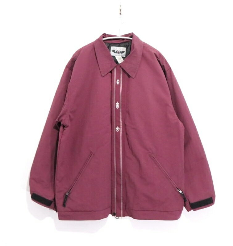 Rakuten - 【中古A】USA製 メンズ XL キクウェア 90s 00s ナイロンジャケット KIKWEAR バーガンディ ダブルジップ Y2K 送料無料