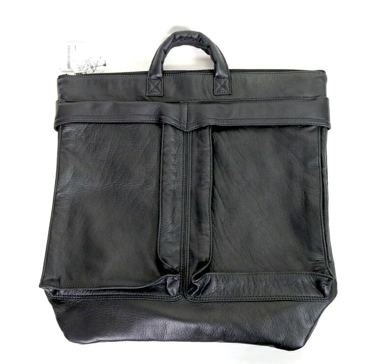 ソフネット SOPHNET. 26SS レザー ヘルメットバッグ LEATHER HELMET BAG SPNT-260080 ディアスキン ショルダーバッグ ブラック