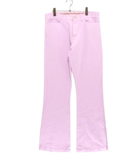 メンズ 48 ストックホルムサーフボードクラブ Stockholm Surfboard Club Fog trouser ピンクレディ コットンパンツ ブーツカット フレア