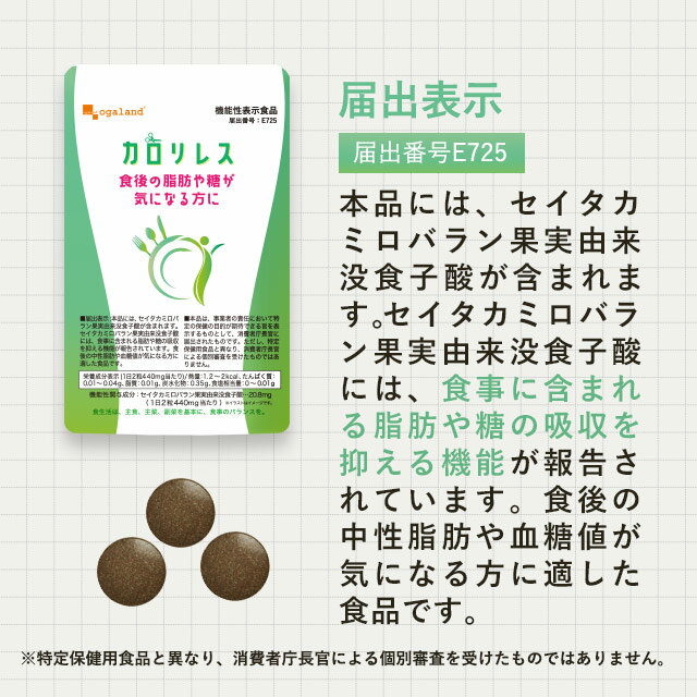 サプリ サプリメント 食後の脂肪や糖が気になる方へ機能性表示食品カロリレス ダイエット カロリレス 約12ヶ月分 食後の脂肪 機能性表示食品 健康食品 サプリメント Jd Jh サプリ専門店 健康食品 食後の糖 1年分 オーガランド 食後の糖 オーガランド 送料無料