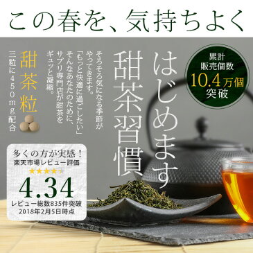 甜茶粒（約3ヶ月分） 送料無料 サプリメント サプリ 甜茶 グアバ葉 シソ葉 柿葉 配合 ポリフェノール ルブサイド 健康茶 【M】 _JH_C4