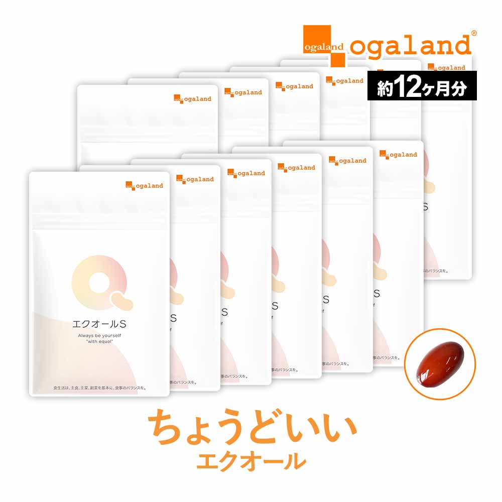 エクオールS（12個セット・約12ヶ月分）エクオール 国内製造 送料無料 エクオールS ラクトビオン酸 大..