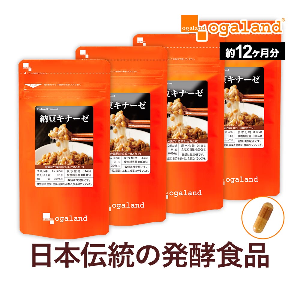 納豆キナーゼ(約12ヶ月分)送料無料 サプリメント サプリ 納豆菌 ナットウキナーゼ 健康 大豆 エイジングケア 生活習慣 納豆 納豆粉末 ナットウキナーゼ オーガランド ダイエット 【1年分】 ポイント消化 送料無 ポイント消費 送料無料