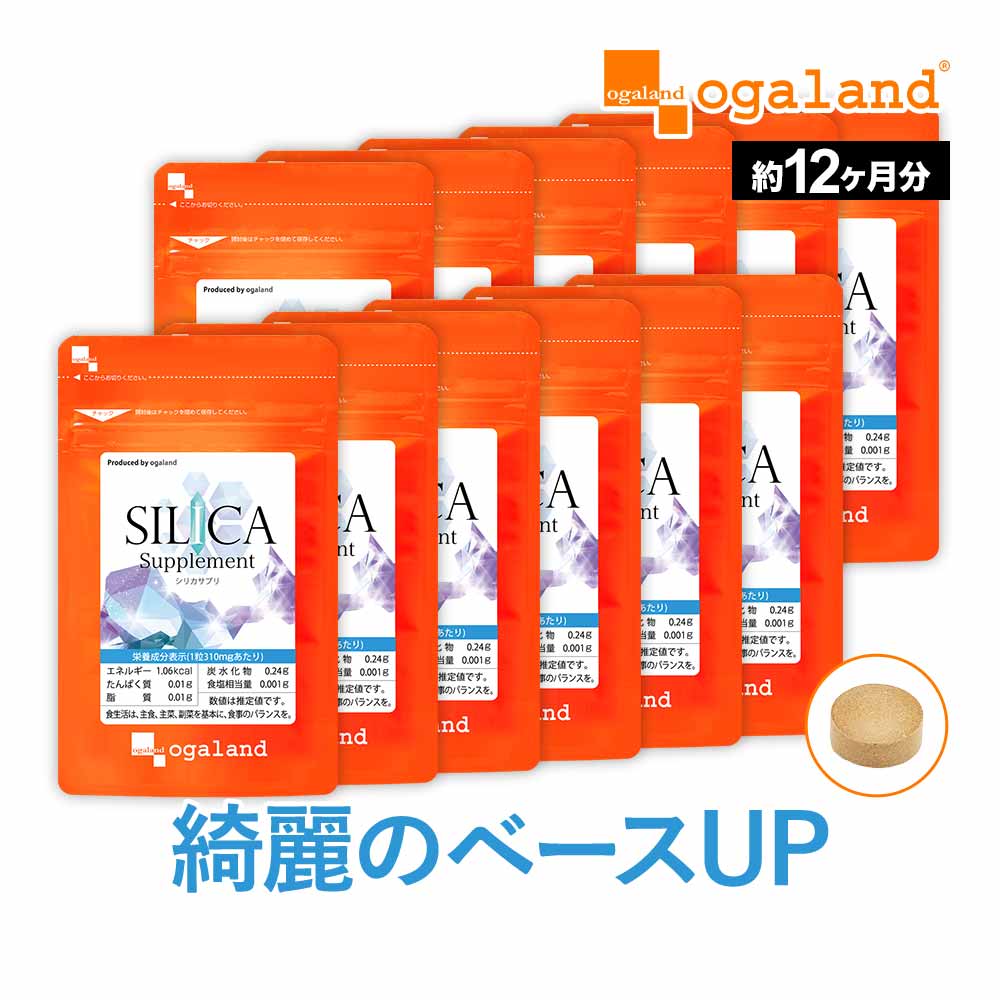 シリカサプリ（約12ヶ月分）送料無料 サプリメント サプリ ケイ素 シリカ 美容 ミネラル 健康 ダイエット キレイ 美容液 化粧水 シリカ..