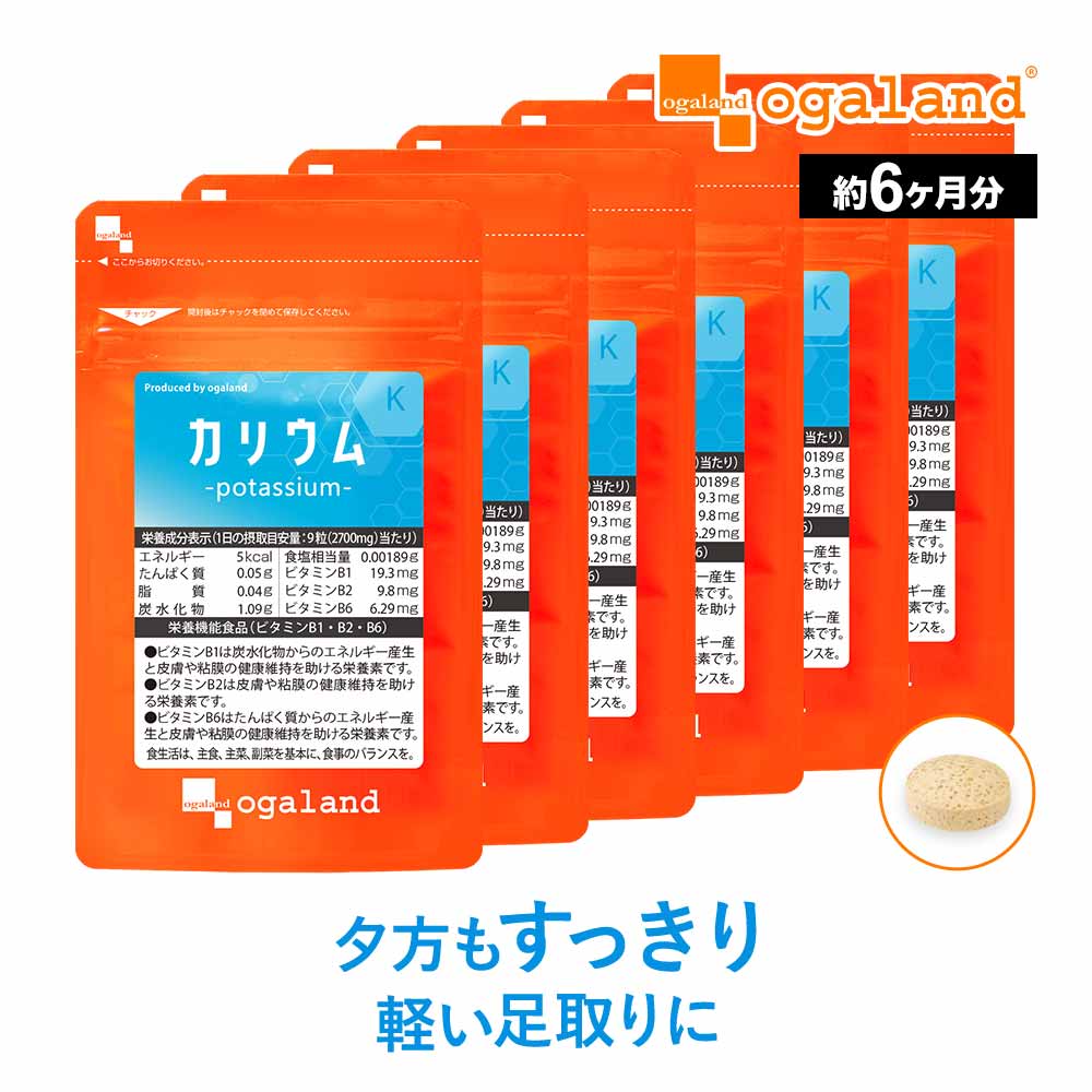 【新発売】カリウム （約6ヶ月分）栄養機能食品送料無料 サプリメント コーンシルク はとむぎ クエン酸 ビタミンB1 B2 B6 ブドウ種子エ..