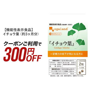 【クーポン利用で300円OFF!4/28(月)9:59まで】【機能性表示食品】イチョウ葉(約3ヶ月分) イチョウ葉フラボノイド配糖体、 イチョウ葉テルぺンラクトンは、 加齢に伴う記憶力の低下が気になる方に適した機能(記憶の保持 検索役立つ) 送料無料 サプリメント サプリ