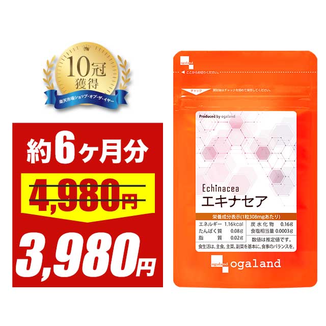 ＼SALE開催中／エキナセア（約6ヶ月分）ビタミンC 送料無料 サプリメント サプリ元気 季節 健康 菊 オ..