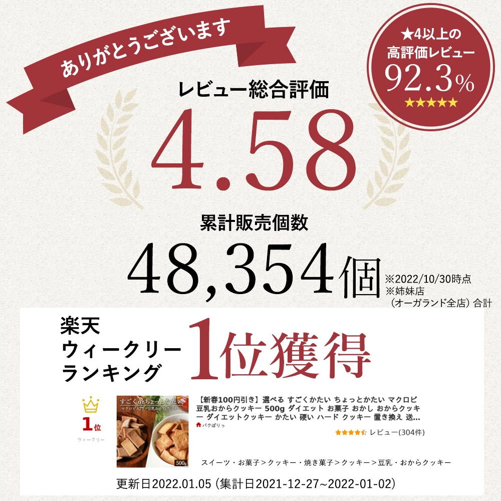 【1,000円OFFクーポン配布中！】おからクッキー すごくかたい or ちょっとかたい 選べる！ マクロビ 豆乳おからクッキー 500g 訳あり 硬い ダイエット おやつ クッキー お菓子 おかし ダイエットクッキー かたい 硬い ハード 置き換え 送料無料 nkdy 3