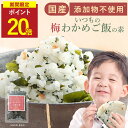 【期間限定!P20倍】わかめごはん 梅 無添加 国産 紀州南高梅使用 酵母エキス不使用 50g 梅わかめふりかけ わかめふりかけ 梅ふりかけ わかめご飯の素 添...