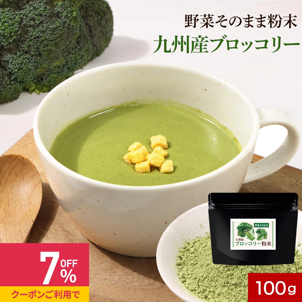 【クーポンで最大39%OFF】九州産 ブロッコリー 粉末 パウダー 100g 野菜そのまま粉末 野菜パウダー お..
