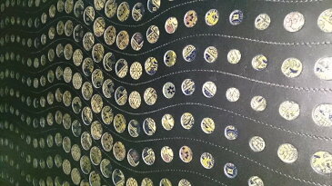 【受注生産商品】(株)小笠原謹製 別誂 金通佐賀錦革法衣鞄 ドッド(大)紺