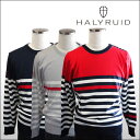 ハリールイド(HALYRUID) ショルダーボタンボーダー セーター
