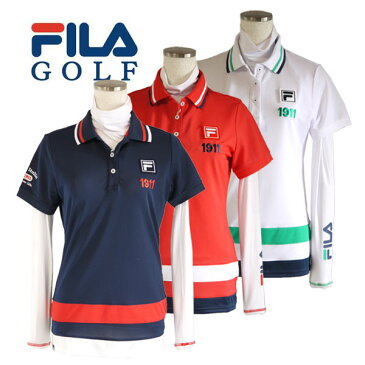 【30％OFFセール】 フィラゴルフ (FILA GOLF) 半袖ポロシャツ （長袖インナーセット） レディース 2017春夏 2017SSap_SALE