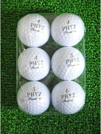 【Aランク】PHYZプレミアム2014年ゴールドパール6個入り業者選別ロストボールPHYZPremiumファイズ