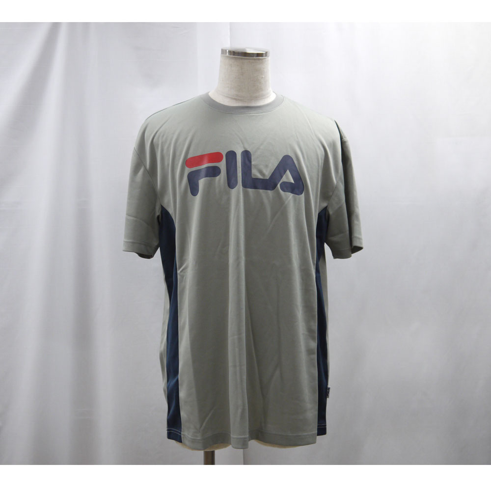 【アウトレット】FILA Tシャツ 半袖 グレー FM4392-3 メンズ