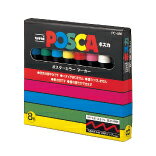 三菱鉛筆 POSCA(ポスカ) 中字丸芯/8色セット PC-5M8C