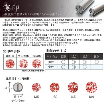 送料無料　【16.5ミリ】チタン ケース別売り/印鑑/はんこ/判子/ハンコ/フルネーム/チタン印鑑/誕生石/実印/　ケース別売