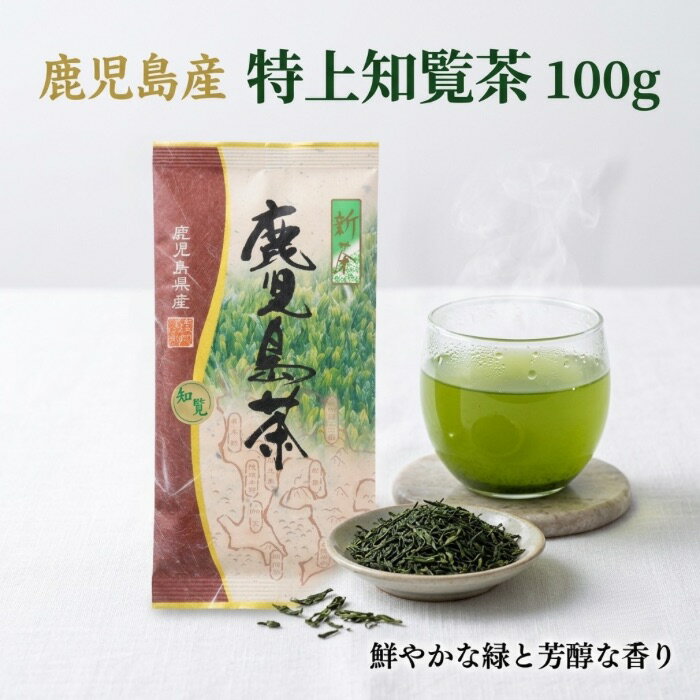  鹿児島県産 特上知覧茶100g入り “鮮やかな水色 ふくよかな香り まろやかな味わい” 日本茶 緑茶 煎茶 深蒸し茶 荻野商店