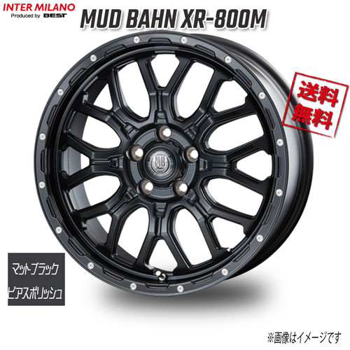 BEST MUD BAHN XR-800M マットブラック/ピアスポリッシュ 16インチ 5H114.3 6.5J+35 4本 73 業販4本購入で送料無料